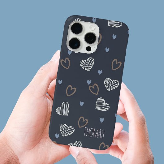 ミニマルモダン主義ロマンチックハート形状パターン Case-Mate iPhoneケース