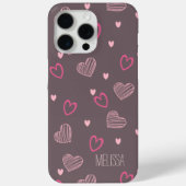 ミニマルモダン主義ロマンチックハート形状パターン Case-Mate iPhoneケース (裏面)
