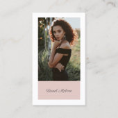 ミニマルモダン主義俳優モデルソーシャルメディアピンク 名刺 (正面)