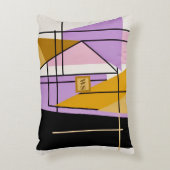 ミニマルモダン主義幾何三角形モノグラム アクセントクッション (正面(垂直))