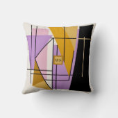 ミニマルモダン主義幾何三角形モノグラム クッション (裏面)