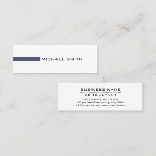 ミニマルモダン主義独立プロフェッショナル スキニー名刺 (正面/裏面)