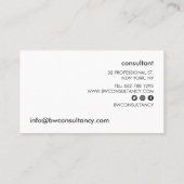 ミニマルモダン主義白色薄灰色セメントコンクリート 名刺 (裏面)