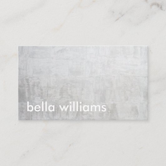 ミニマルモダン主義白色薄灰色セメントコンクリート 名刺 (正面)