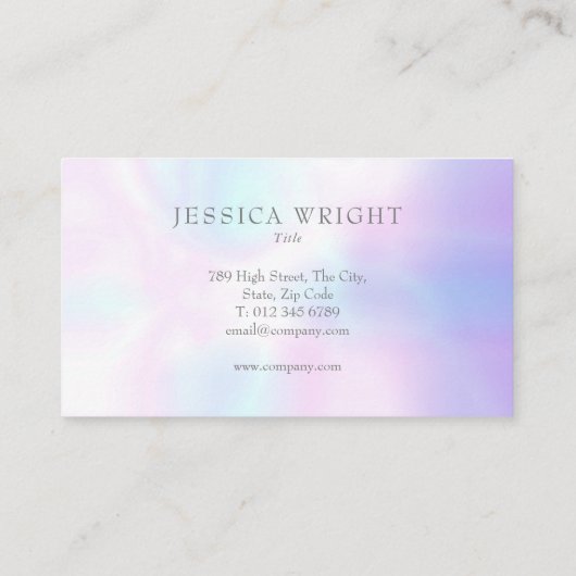 ミニマルモダン主義虹色プロフェッショナル 名刺 (裏面)