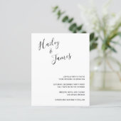 ミニマルモダン予算結婚式招待状 (スタンド正面)