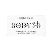 ミニマルモダン体バタージャー化粧品製品 ラベル (正面)