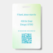 ミニマルモダン先生IDカードバッジ バッジ (裏面)