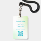 ミニマルモダン先生IDカードバッジ バッジ (裏面（ネックストラップ付）)