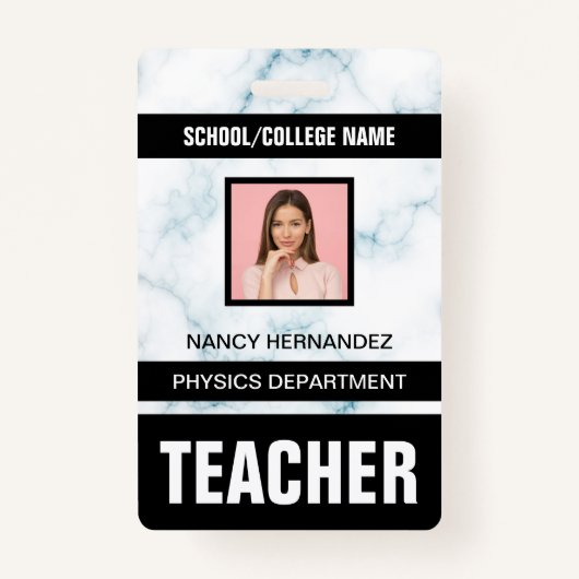 ミニマルモダン先生IDカード バッジ (正面)