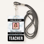 ミニマルモダン先生IDカード バッジ (正面ランヤード)