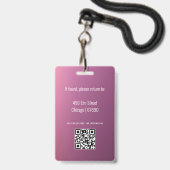 ミニマルモダン先生IDカード バッジ (裏面（ネックストラップ付）)