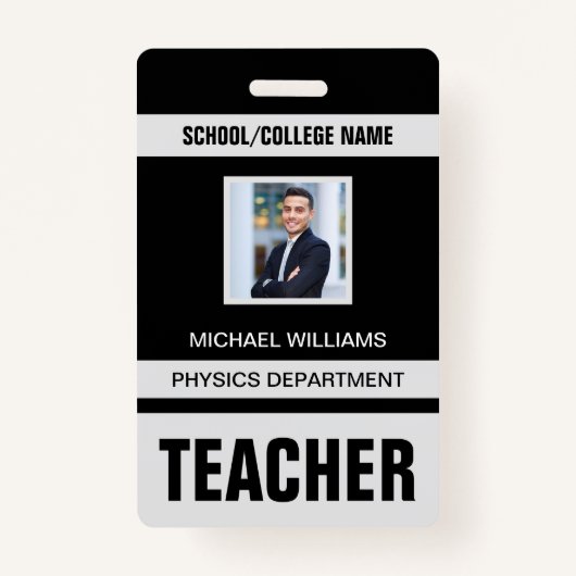 ミニマルモダン先生IDカード バッジ (正面)