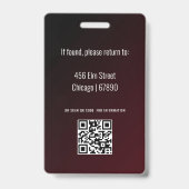 ミニマルモダン先生IDカード バッジ (裏面)