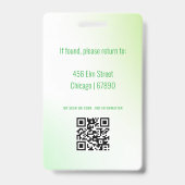 ミニマルモダン先生IDカード バッジ (裏面)