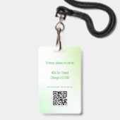 ミニマルモダン先生IDカード バッジ (裏面（ネックストラップ付）)