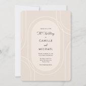 ミニマルモダン写真ウェディング招待状 招待状 (正面)