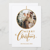 ミニマルモダン写真クリスマス シーズンカード (正面/裏面)