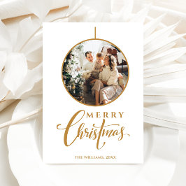 ミニマルモダン写真クリスマス シーズンカード