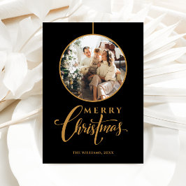 ミニマルモダン写真クリスマス シーズンカード