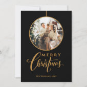 ミニマルモダン写真クリスマス シーズンカード (正面)