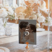 ミニマルモダン写真テーブルナンバーカード テーブルナンバー