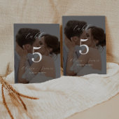 ミニマルモダン写真テーブルナンバーカード テーブルナンバー