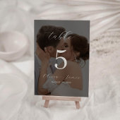 ミニマルモダン写真テーブルナンバーカード テーブルナンバー