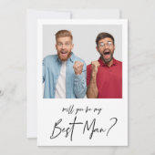 ミニマルモダン写真ベストマン提案 招待状 (正面)