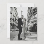 ミニマルモダン写真予算結婚式招待状 (裏面)