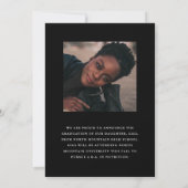 ミニマルモダン写真卒業 案内状 (裏面)