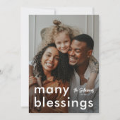 ミニマルモダン写真宗教クリスマス シーズンカード (正面)