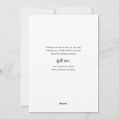 ミニマルモダン写真宗教クリスマス シーズンカード (裏面)