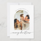 ミニマルモダン写真家族クリスマスカード シーズンカード (正面)