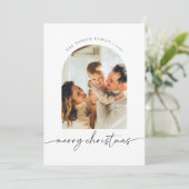ミニマルモダン写真家族クリスマスカード シーズンカード (スタンド正面)