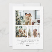 ミニマルモダン写真家族クリスマスカード シーズンカード (裏面)