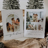 ミニマルモダン写真家族クリスマスカード シーズンカード