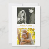 ミニマルモダン写真50結婚周年記念 招待状 (裏面)