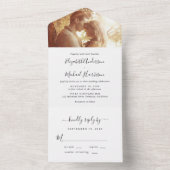 ミニマルモダン写結婚真 オールインワン招待状 (内側)