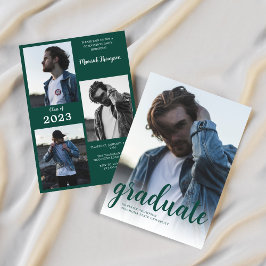 ミニマルモダン卒業式 招待状