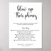 ミニマルモダン吹のサインを結婚出す ポスター (正面)