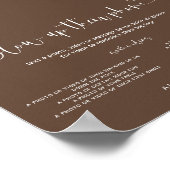 ミニマルモダン吹のサインを結婚出す ポスター (角)