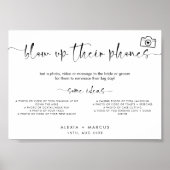 ミニマルモダン吹のサインを結婚出す ポスター (正面)