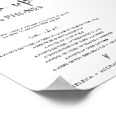 ミニマルモダン吹のサインを結婚出す ポスター (角)