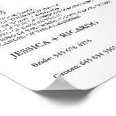 ミニマルモダン吹の写真を結婚アップする ポスター (角)