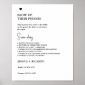 ミニマルモダン吹の写真を結婚アップする ポスター (正面)