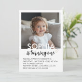 ミニマルモダン子供の誕生日招待状 招待状 (スタンド正面)