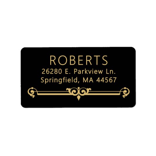 ミニマルモダン差出人住所ラベル ラベル (正面)