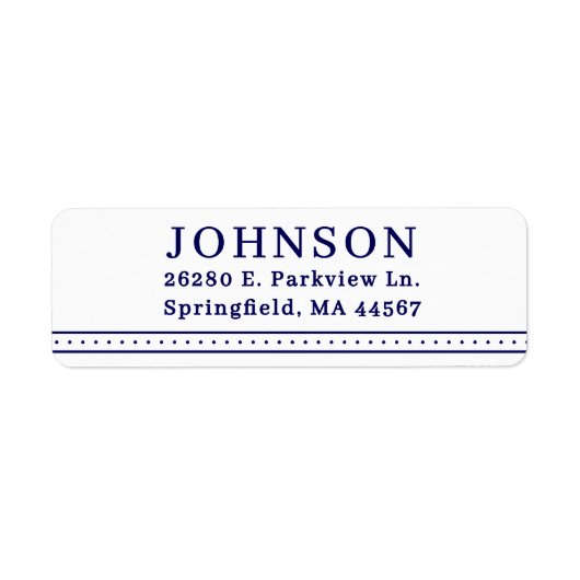 ミニマルモダン差出人住所ラベル ラベル (正面)