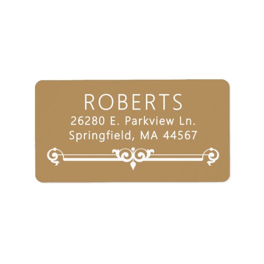 ミニマルモダン差出人住所ラベル ラベル (正面)
